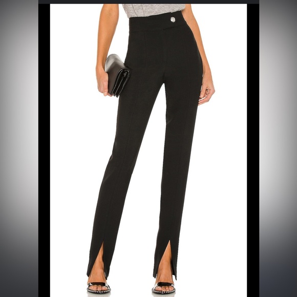 NEW Veronica Beard Jessamy Front-Slit Pants in Black - Size 2 - Picture 2 of 10